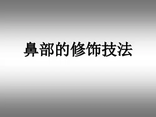 化妆基础教学-鼻的修饰技法