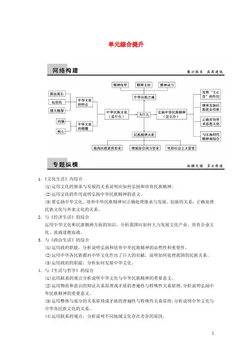高考政治一轮复习 单元综合提升(3) 新人教版必修3