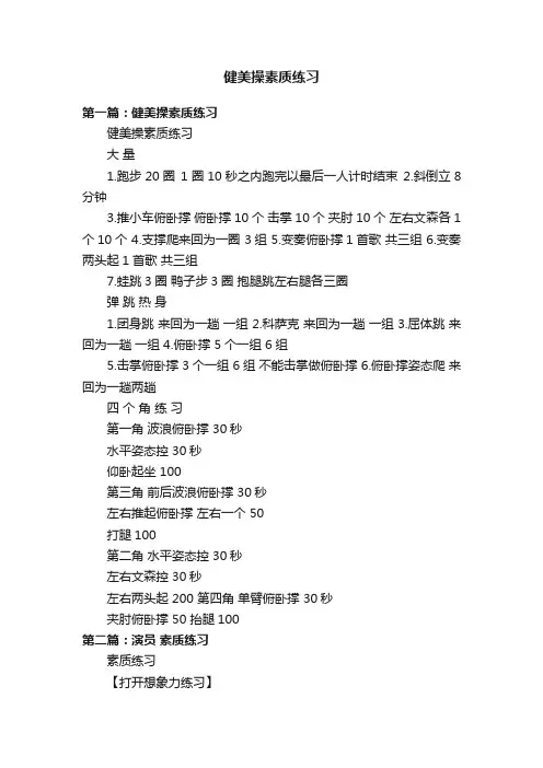 健美操素质练习
