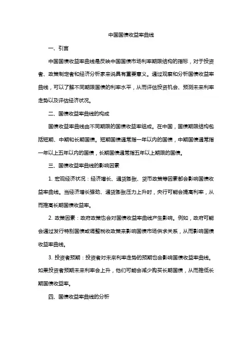 中国 国债收益率曲线