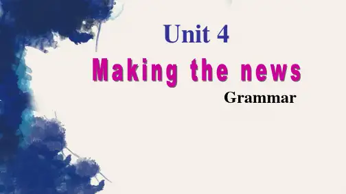 人教版高中英语必修五Unit4Grammar 课件