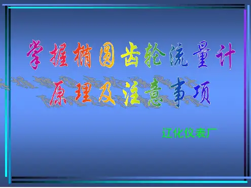 掌握椭圆齿轮流量计原理及注意事项