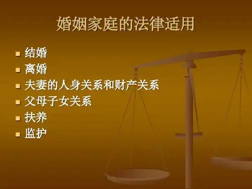 国际私法涉外家庭关系讲解