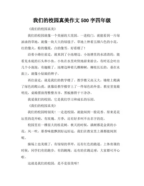 我们的校园真美作文500字四年级