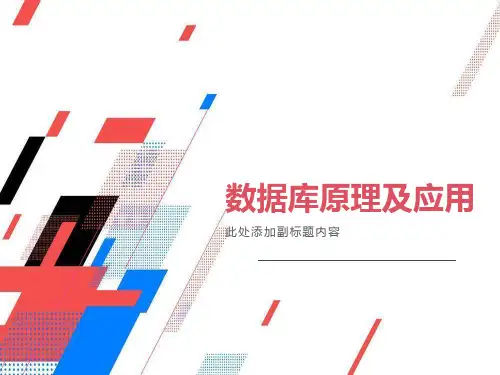 数据库基本原理和应用