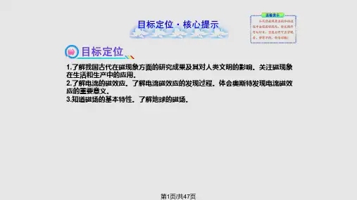31磁现象和磁场解析PPT教学课件