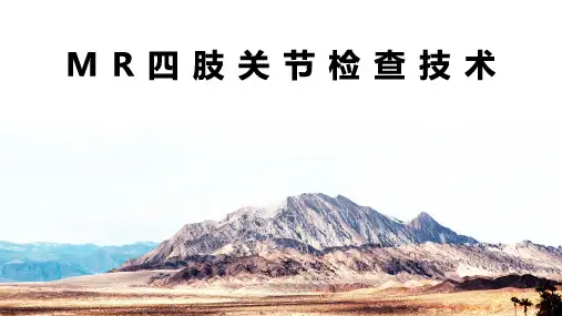 MR四肢关节检查技术