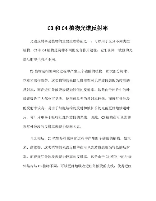C3和C4植物光谱反射率