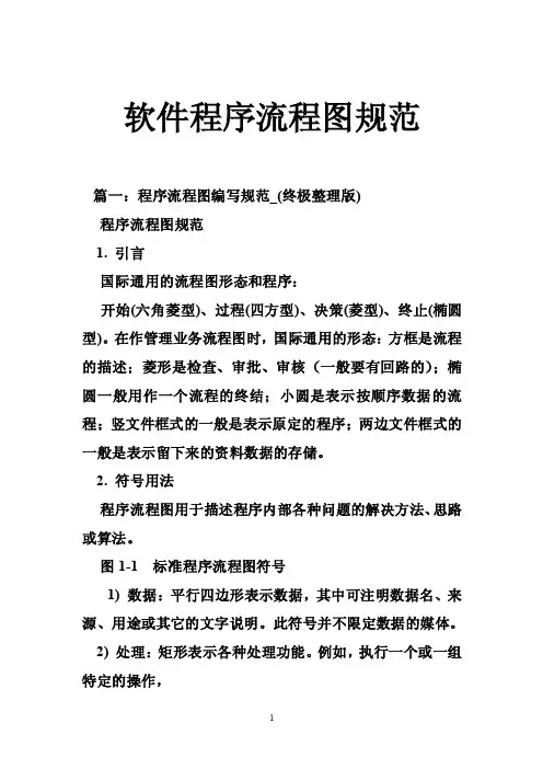 软件程序流程图规范
