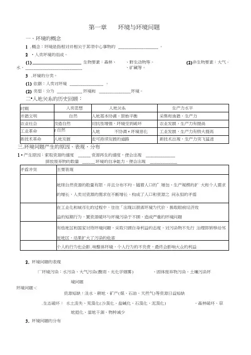 选修6环境保护学案