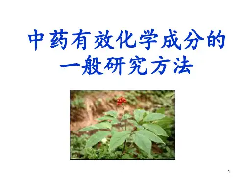 药学科研方法-中药化学成分研究PPT课件