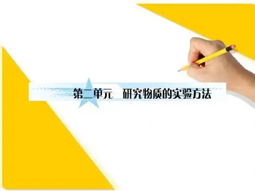 苏教版高中化学必修一课件高三化学《10.2研究物质的实验方法》课件