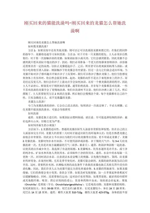 刚买回来的猫能洗澡吗-刚买回来的龙猫怎么帮她洗澡啊