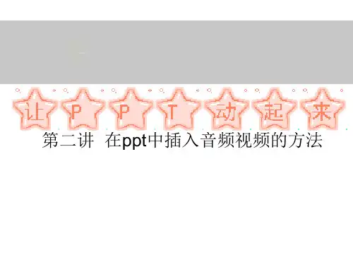 在ppt中插入音、视频的方法