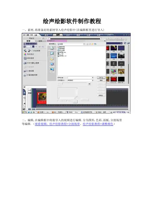 初学者的基础的会声会影学习资料