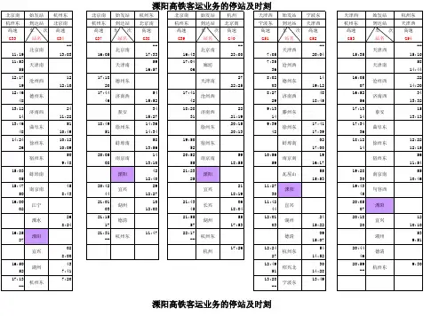 溧阳高铁时刻表