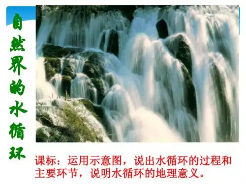 第三章第一节  自然界的水循环