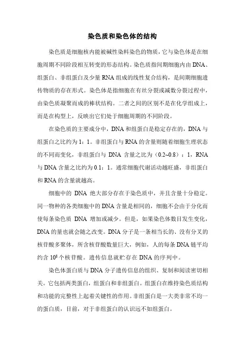 染色质和染色体的结构