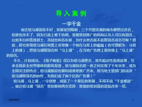 第1章旅游策划导论ppt课件