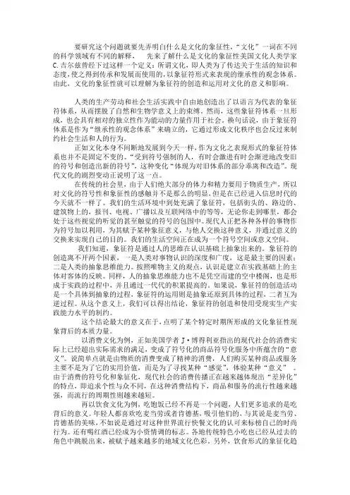 现代文化的象征性