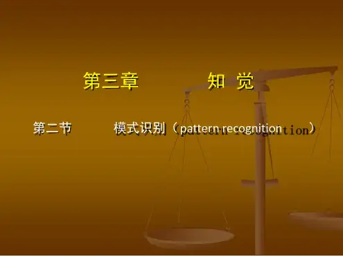 认知心理学 模式识别