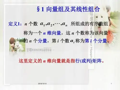 同济大学线性代数课件第四章