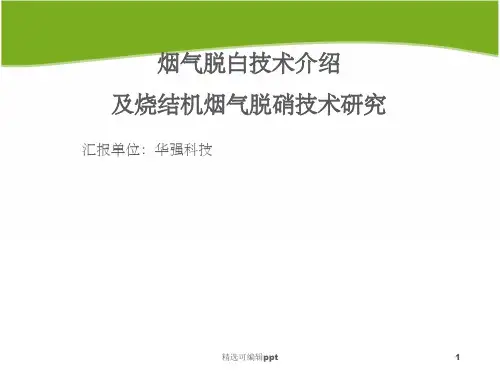 烟气脱白技术介绍及烧结机烟气脱硝技术研究