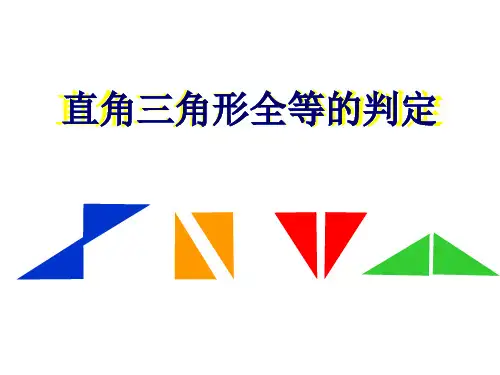 人教版八年级上册数学直角三角形全等的判定