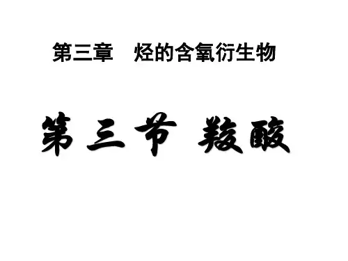 人教化学选修5第三章第三节 羧酸 酯(共16张PPT)