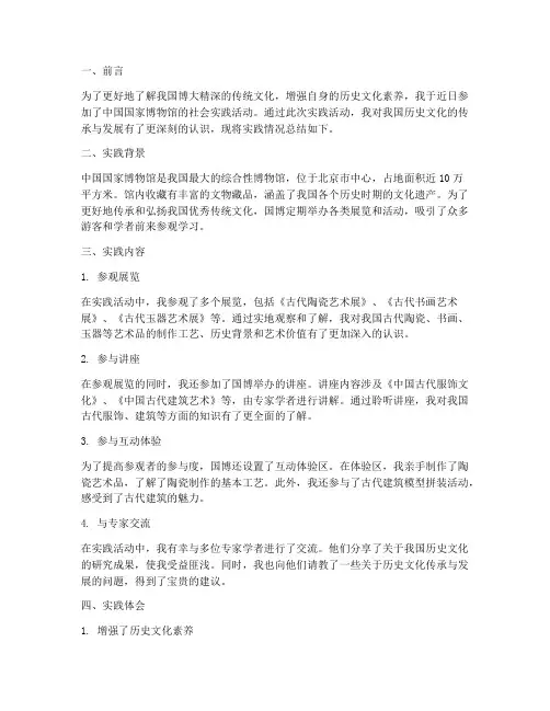 国博社会实践报告