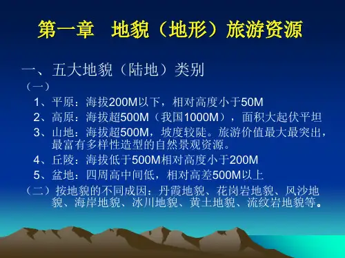 《中国旅游地理》第一章地貌旅游资源解析