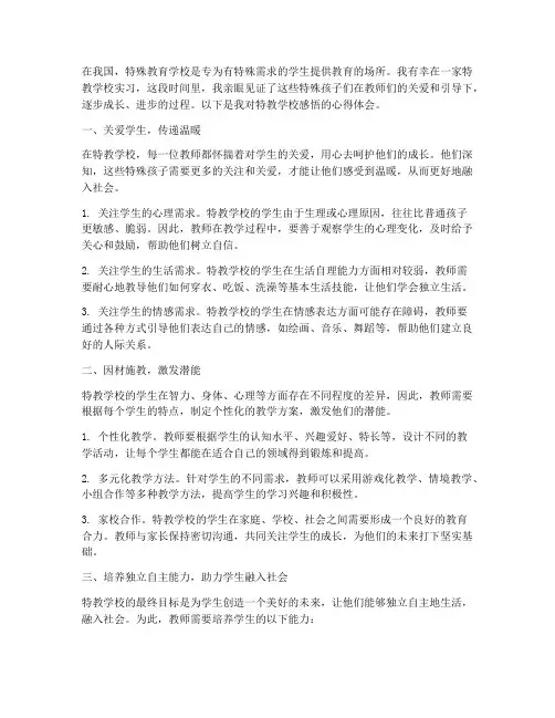 特教学校感悟心得体会