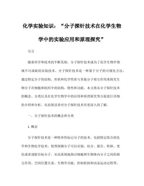 化学实验知识：分子探针技术在化学生物学中的实验应用和原理探究