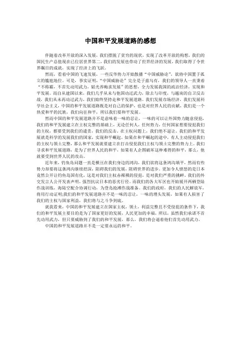 李峰-中国和平发展道路