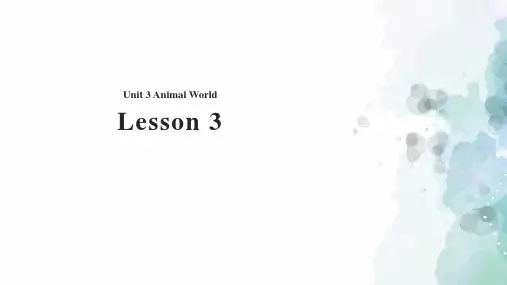 人教版(新起点)-英语-六年级上册-Unit 3 Lesson 3 教学
