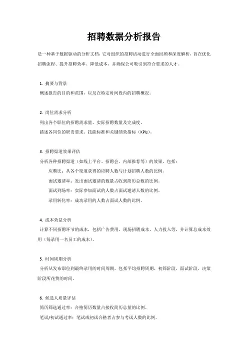 招聘数据分析报告