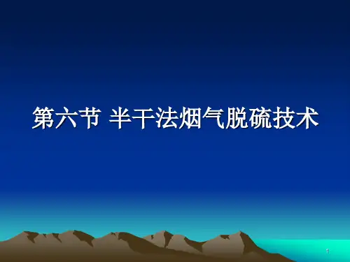 大气污染控制工程_半干法烟气脱硫技术PPT幻灯片课件