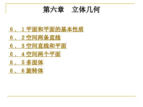 第六章 立体几何.ppt