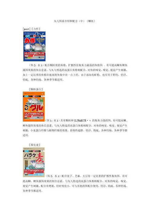 丸九饵系介绍