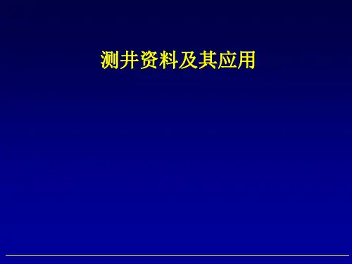 测井资料及应用 ppt课件