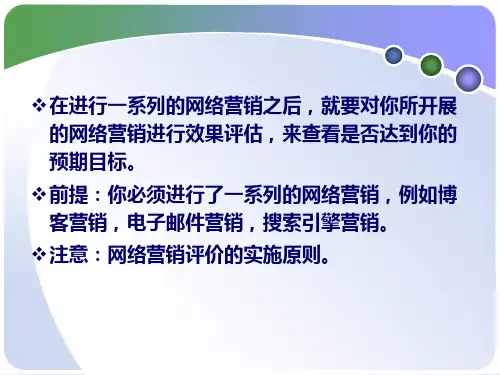 项目网络营销效果评价 (ppt 69页)
