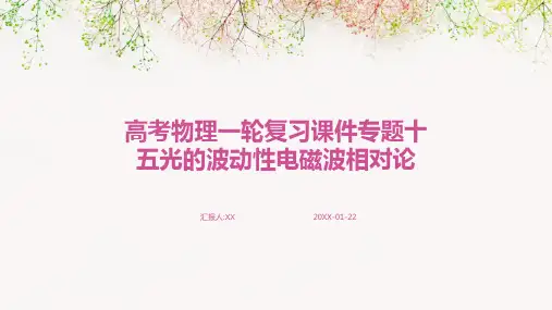 高考物理一轮复习课件专题十五光的波动性电磁波相对论