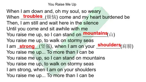You Raise Me Up