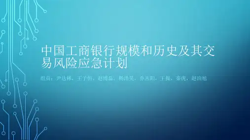 中国工商银行规模和历史及其交易风险应急