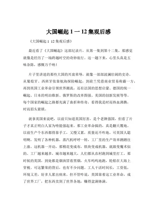 大国崛起1一12集观后感