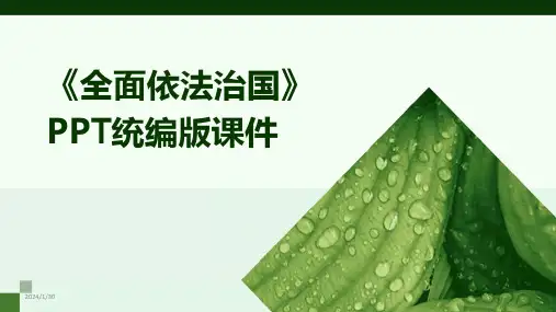 《全面依法治国》PPT统编版课件(2024)