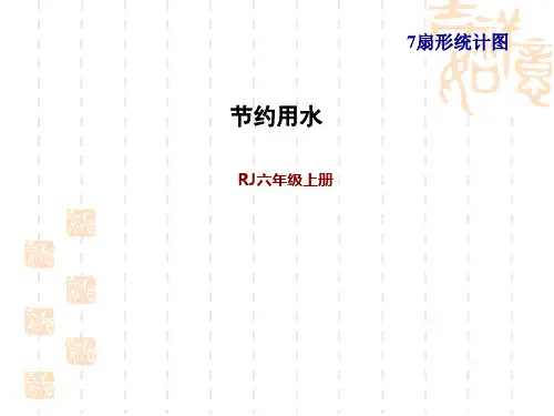 人教版六年级上册数学第7单元 扇形统计图 节约用水 (4)
