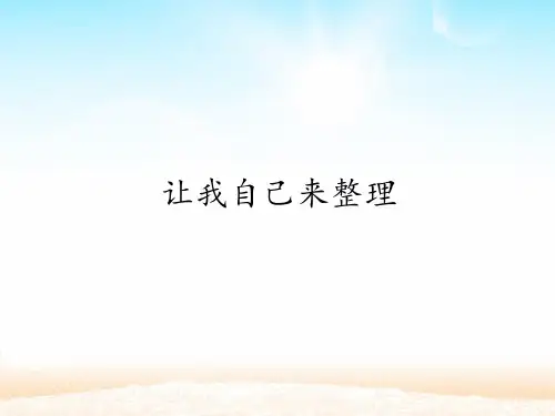 《让我自己来整理》一等奖公开课PPT1