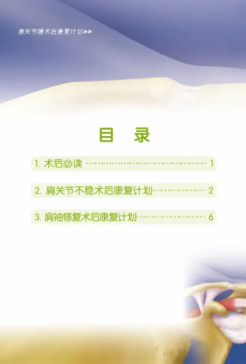 肩关节康复手册