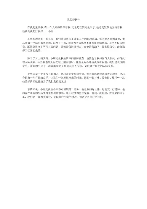 作文-我的好伙伴